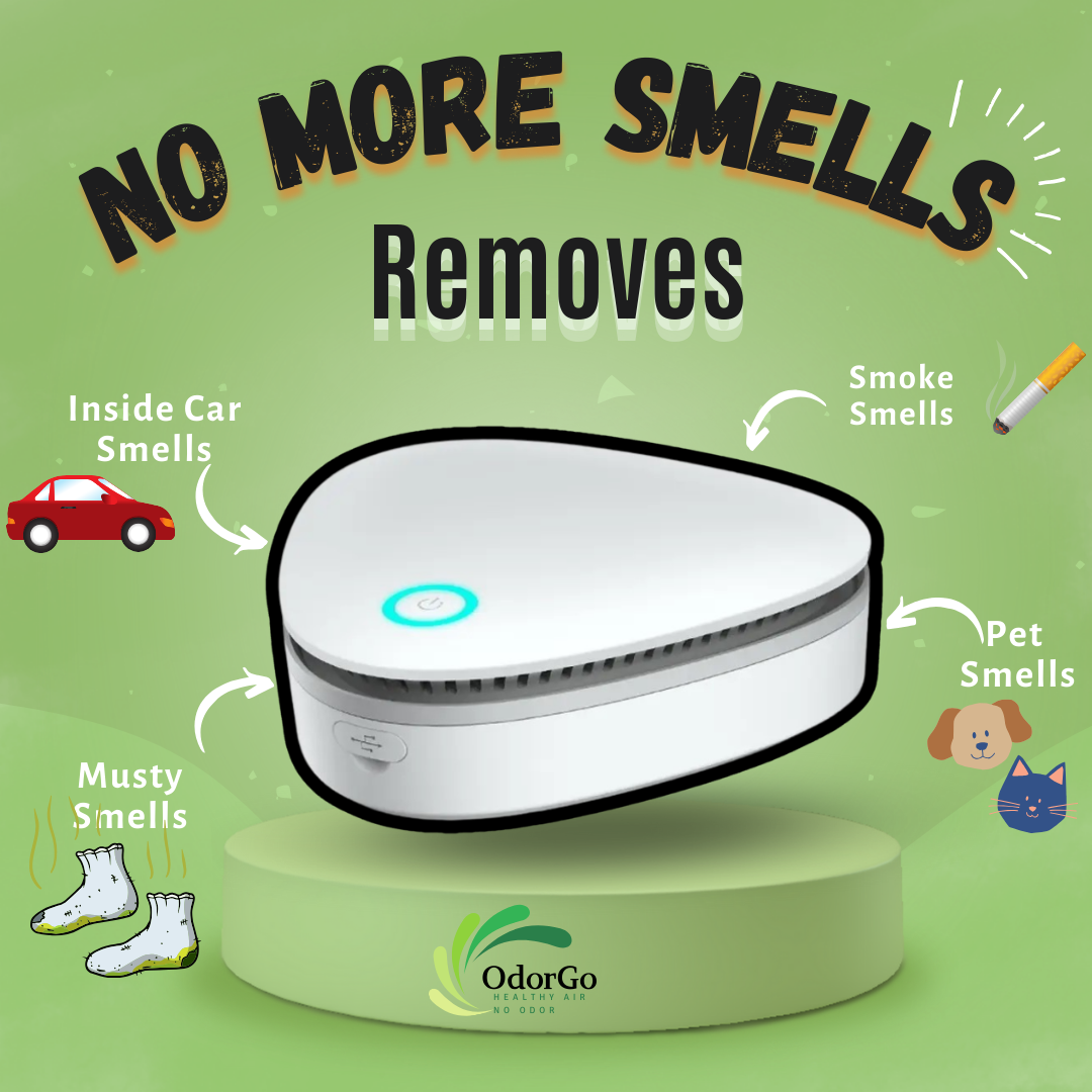 OdorGo - Smoke Smell Remover Device - Home & Car - Upgraded Version-